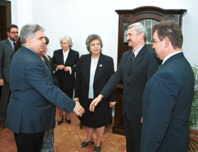 Przewodniczcy Adrian Sevrin, marszaek Alicja Grzekowiak, sen. Krzysztof Majka, sen. Kazimierz Kleina