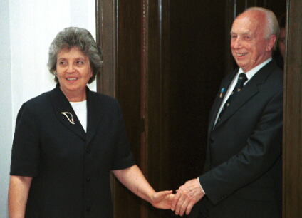 Marszaek Alicja Grzekowiak, prezydent Ferenc Madl